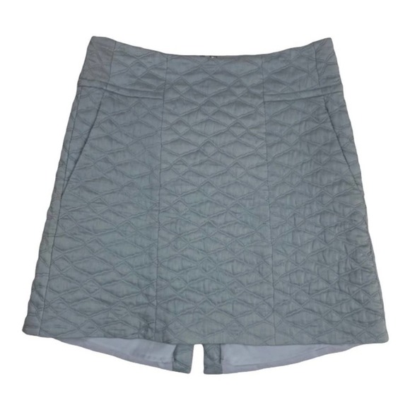 Theyskens' Theory Seedo Quilted Grey A-Line Skirt-0 - Picture 1 of 10